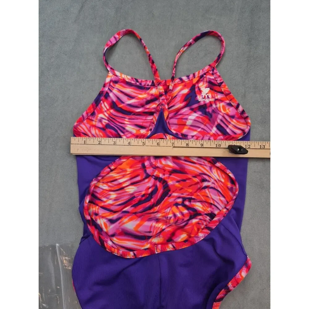 TYR Women's Speedwarp Durafast Elite Cutoutfit Multiclor Reversible Size S NWOT